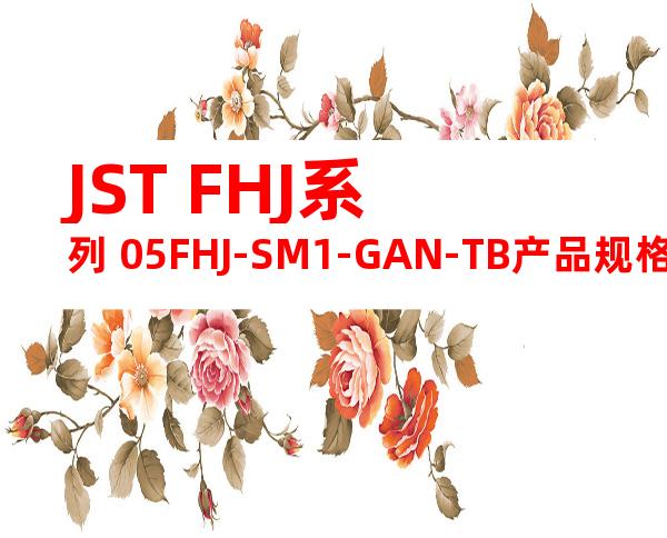 JST FHJ系列 05FHJ-SM1-GAN-TB产品规格书